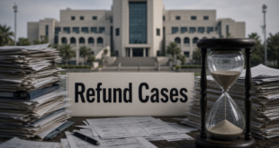 FBR refund delay notification document showing FASTER deferred sales tax refund claim timeline table