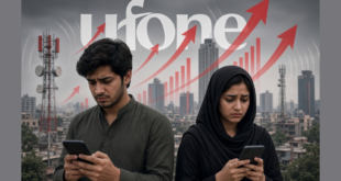 A Ufone customer checks mobile bundle prices on a smartphone